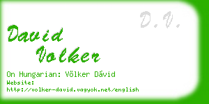 david volker business card